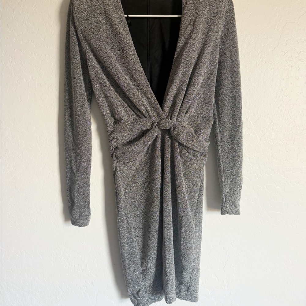 Zara silver deep V Women's Dress